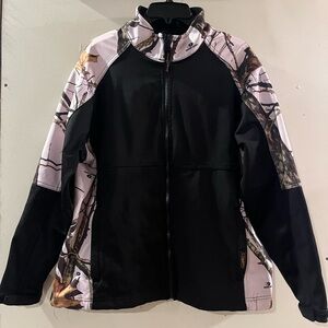 Women's Black and Camouflage Utility Jacket